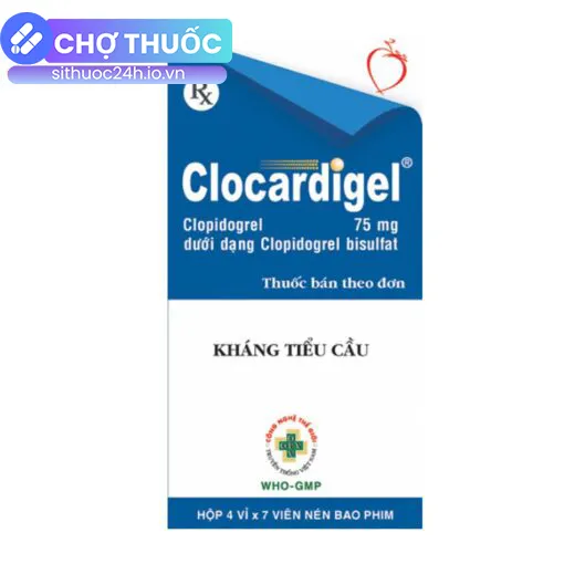 Clocardigel 75mg (Hộp 28 viên)