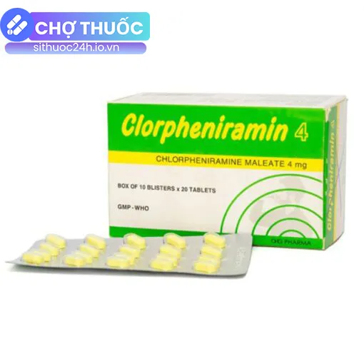 Clorpheniramin 4 DHG (vỉ)