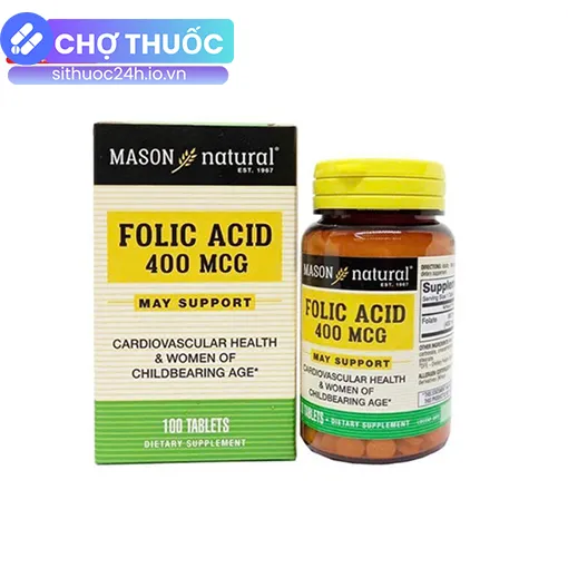 Mason Natural Folic Acid 400mcg