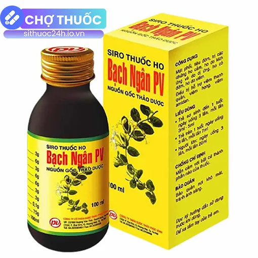 Siro thuốc ho Bạch Ngân PV