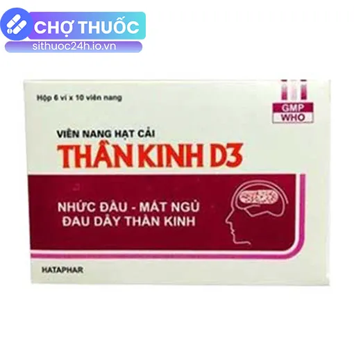 Viên nang hạt cải Thần kinh D3 Hataphar
